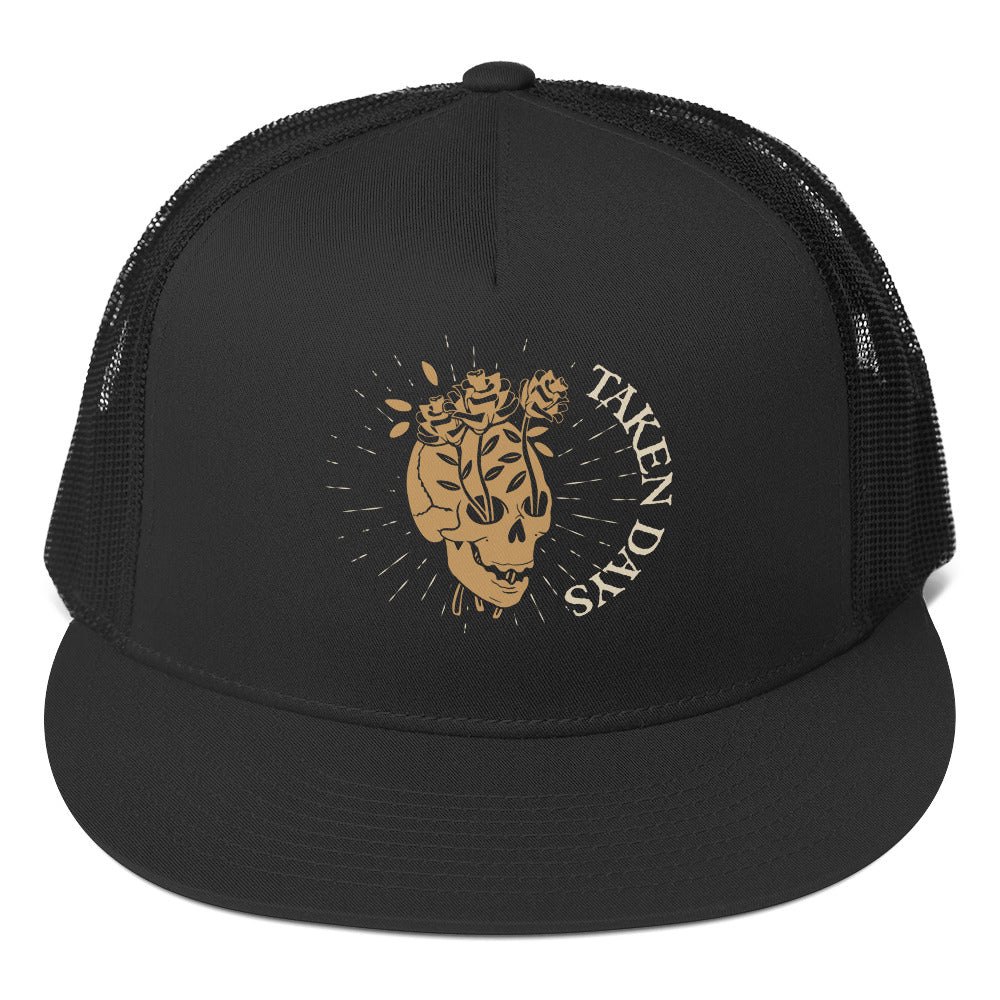 Any Minute Skull Roses Cap