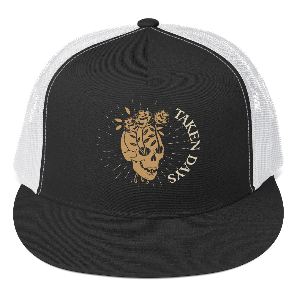 Any Minute Skull Roses Cap