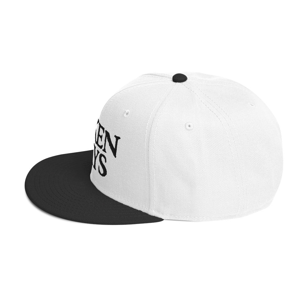 3D Embroidered Stacked Logo Snapback Hat Light