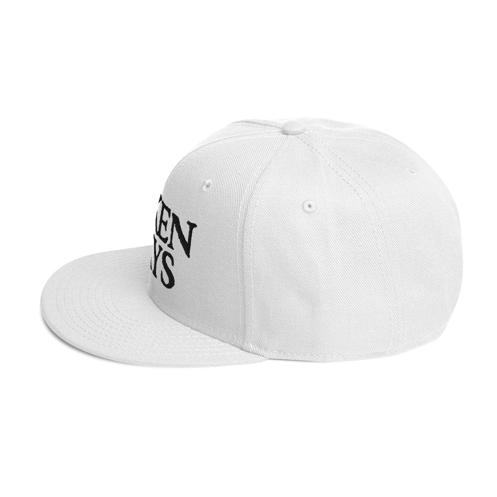 3D Embroidered Stacked Logo Snapback Hat Light